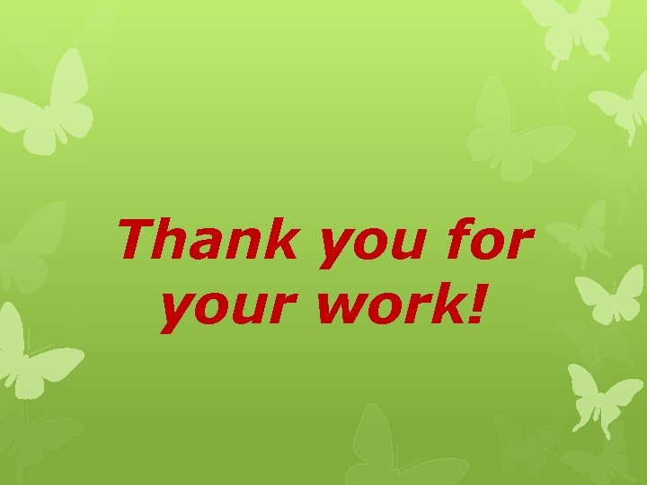 Thank you for your work! 