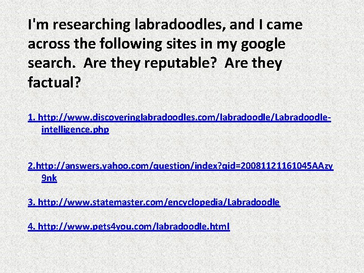 I'm researching labradoodles, and I came across the following sites in my google search.