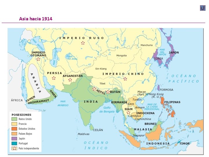 Asia hacia 1914 