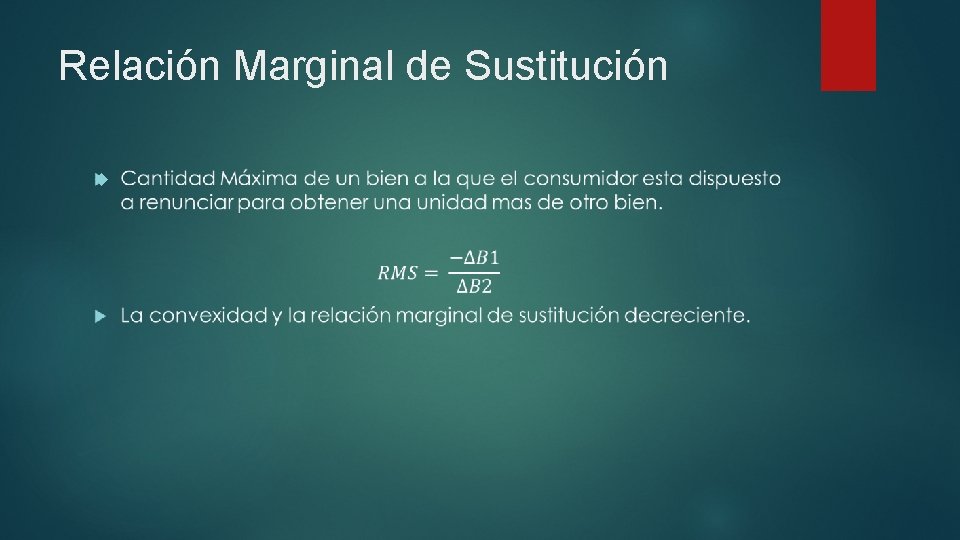 Relación Marginal de Sustitución 