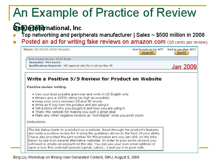 An Example of Practice of Review Belkin International, Inc Spam Top networking and peripherals