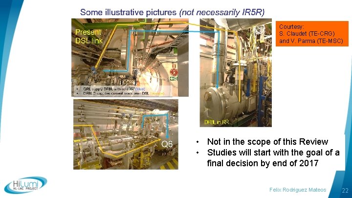 Courtesy: S. Claudet (TE-CRG) and V. Parma (TE-MSC) • Not in the scope of