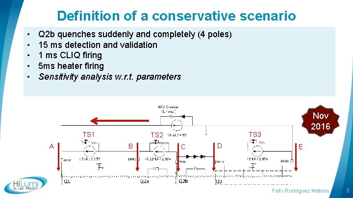 Definition of a conservative scenario § • In order to define of the different