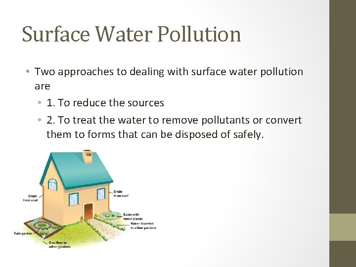 Surface Water Pollution • Two approaches to dealing with surface water pollution are • Surface Water Pollution • Two approaches to dealing with surface water pollution are •
