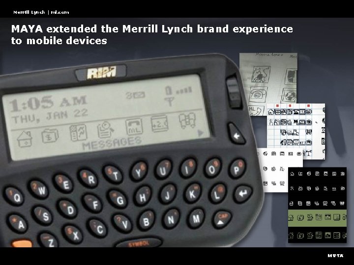 Merrill Lynch | ml. com MAYA extended the Merrill Lynch brand experience to mobile