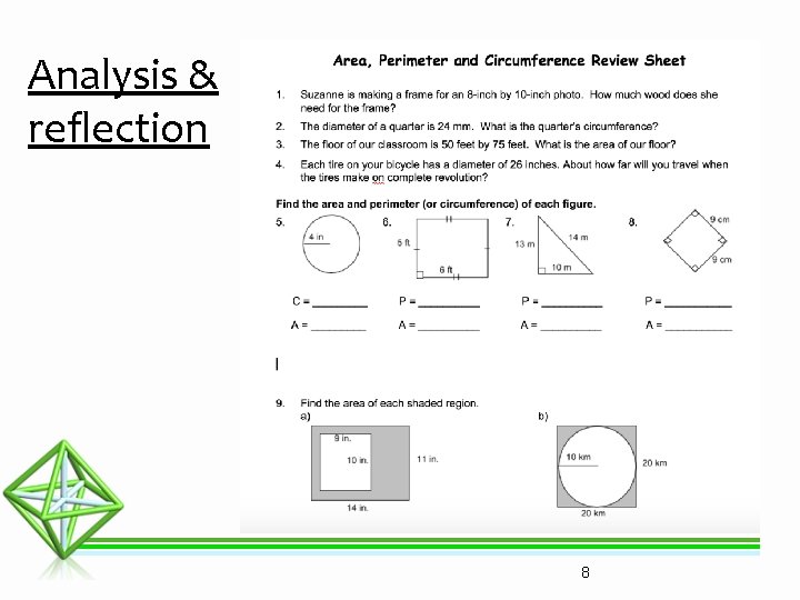 Analysis & reflection 8 