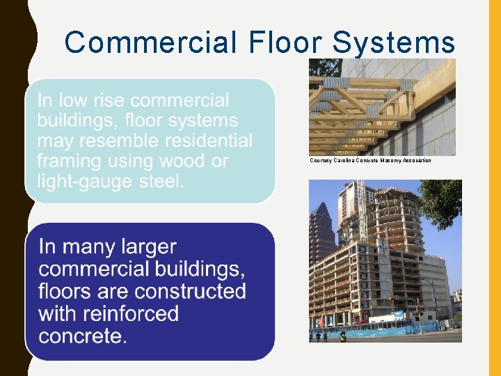 Commercial Floor Systems Courtesy Carolina Concrete Masonry Association 