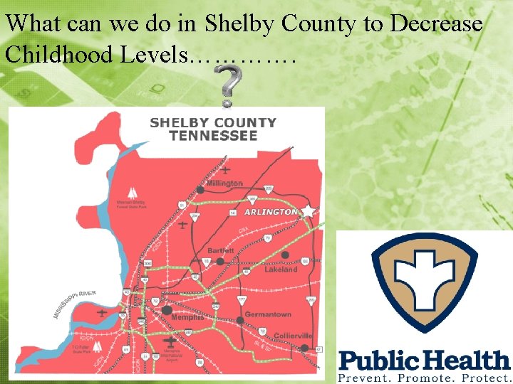 What can we do in Shelby County to Decrease Childhood Levels…………. 