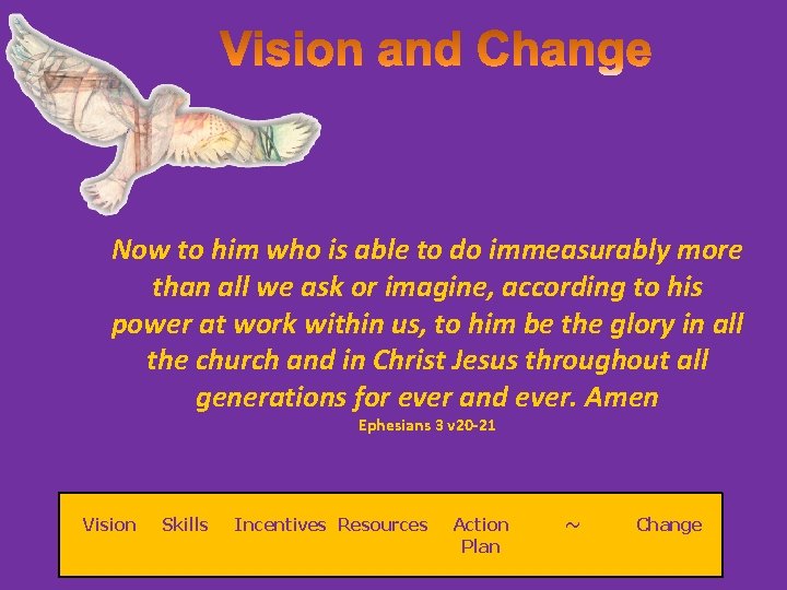 Now to him who is able to do immeasurably more than all we ask