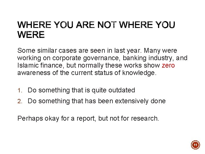 Some similar cases are seen in last year. Many were working on corporate governance,