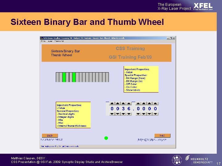 The European X-Ray Laser Project XFEL X-Ray Free-Electron Laser Sixteen Binary Bar and Thumb