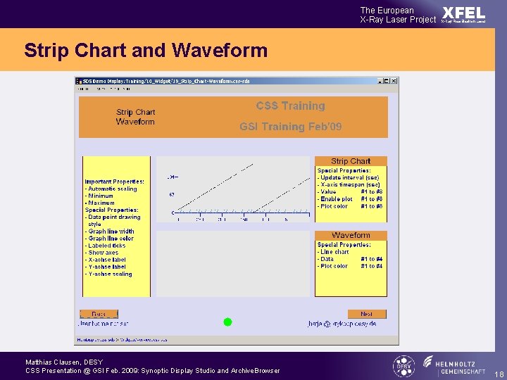 The European X-Ray Laser Project XFEL X-Ray Free-Electron Laser Strip Chart and Waveform Matthias