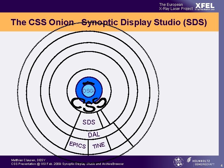 The European X-Ray Laser Project XFEL X-Ray Free-Electron Laser The CSS Onion Synoptic Display