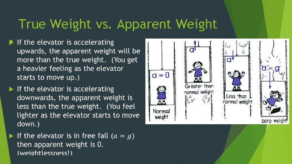 True Weight vs. Apparent Weight 