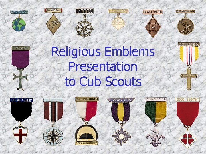 Religious Emblems Presentation to Cub Scouts 
