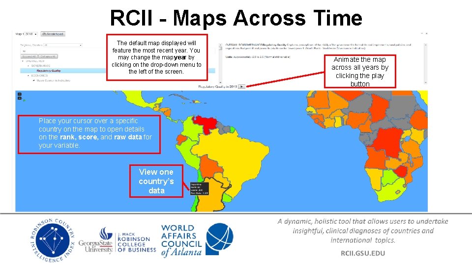 RCII - Maps Across Time The default map displayed will feature the most recent