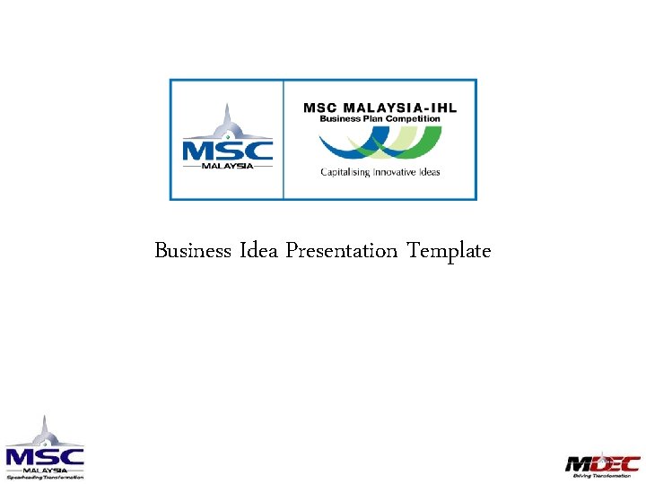 Business Idea Presentation Template 1 