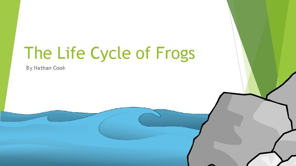 The Life Cycle of Frogs By Nathan Cook 