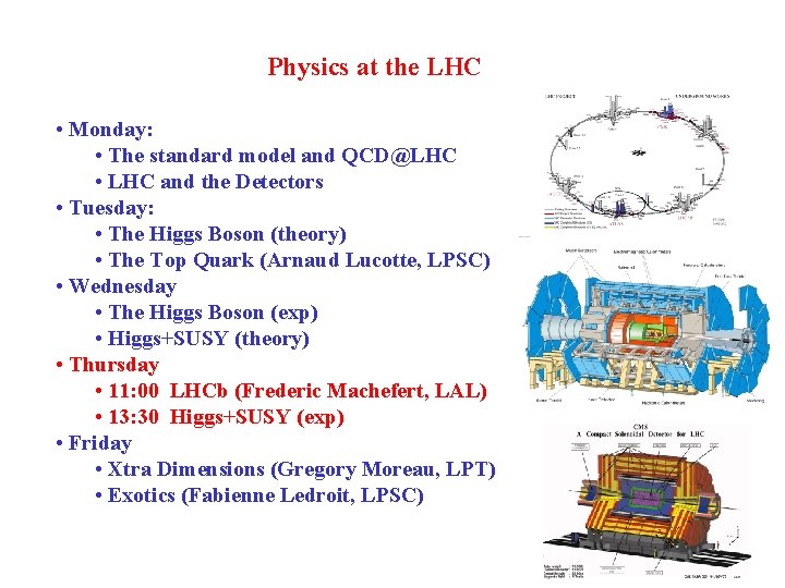 Physics at the LHC • Monday: • The standard model and QCD@LHC • LHC