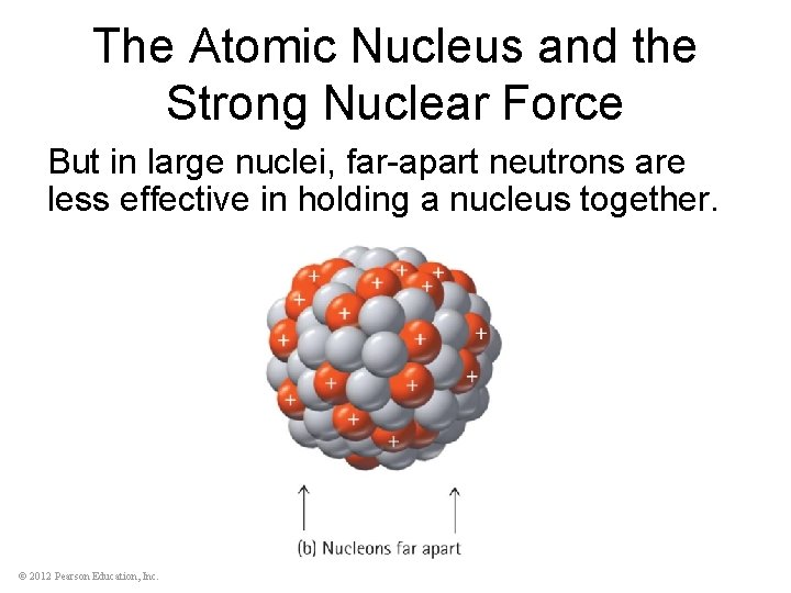 The Atomic Nucleus and the Strong Nuclear Force But in large nuclei, far-apart neutrons