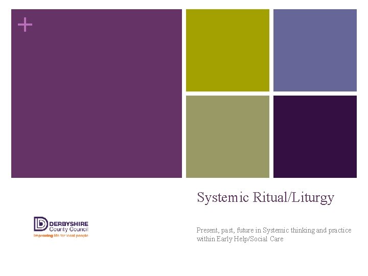 Systemic Ritual Systemic RitualLiturgy Present past future in Systemic thinking