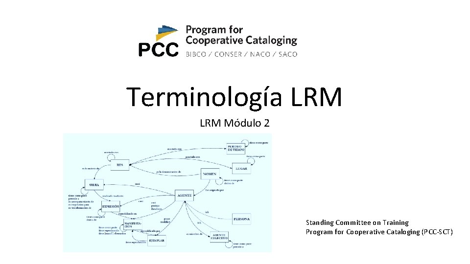 Terminología LRM Módulo 2 Standing Committee on Training Program for Cooperative Cataloging (PCC-SCT) 