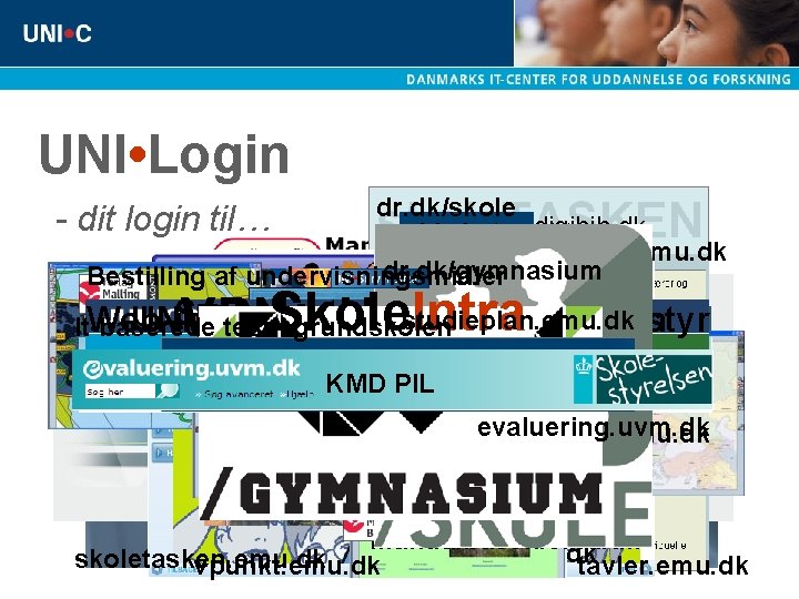 UNI • Login - dr. dk/skole dit login til… digibib. dk Vækstpunkter mpo. emu.