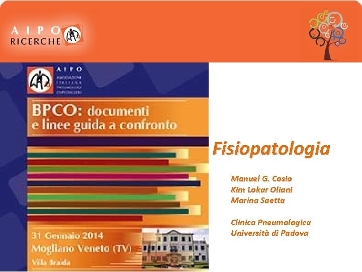 Fisiopatologia Manuel G. Cosio Kim Lokar Oliani Marina Saetta Clinica Pneumologica Università di Padova