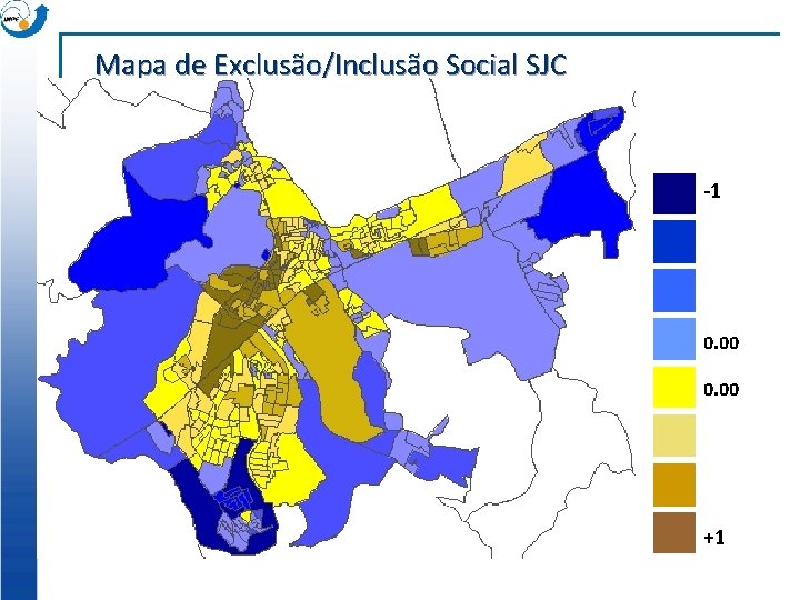 Mapa de Exclusão/Inclusão Social SJC -1 0. 00 +1 
