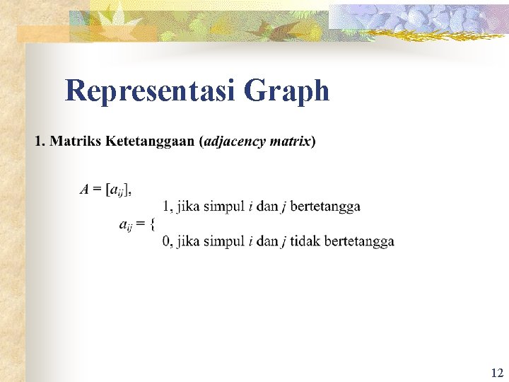 Representasi Graph 12 