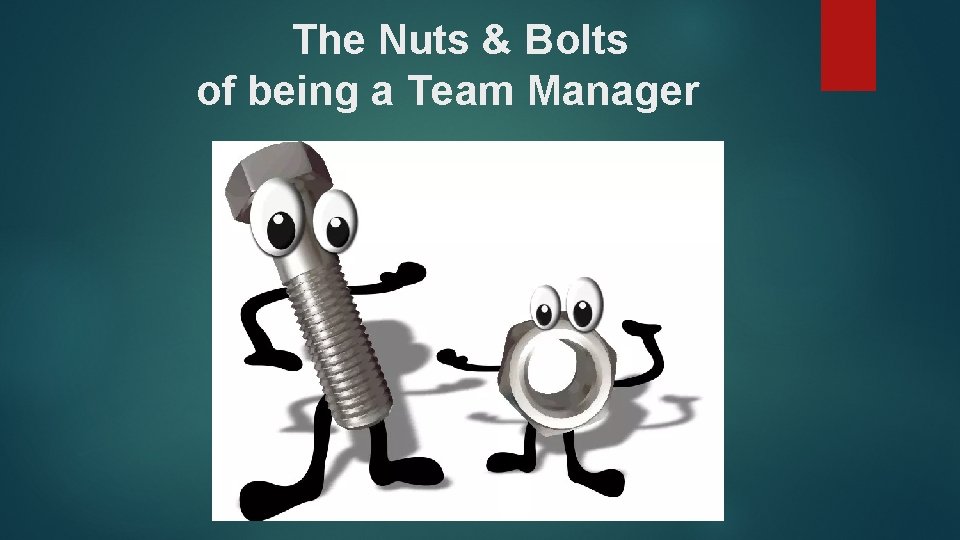 The Nuts & Bolts of being a Team Manager 