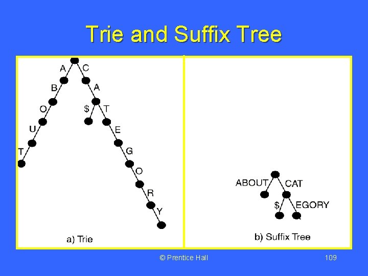 Trie and Suffix Tree © Prentice Hall 109 