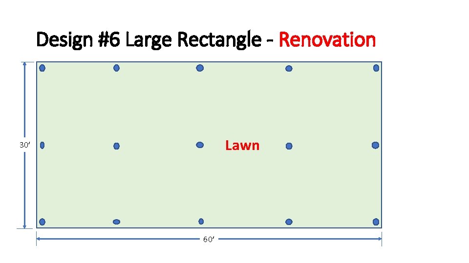 Design #6 Large Rectangle - Renovation Lawn 30’ 60’ 