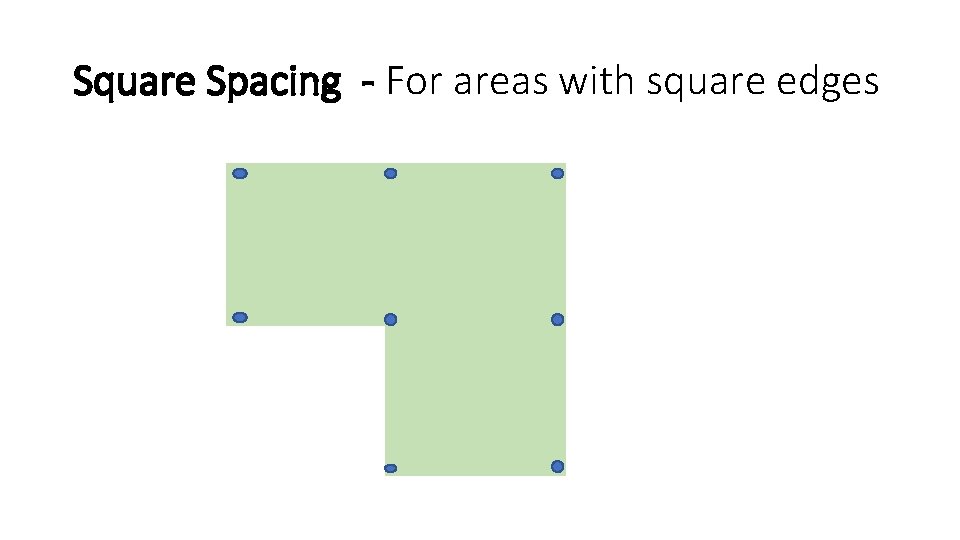 Square Spacing - For areas with square edges 