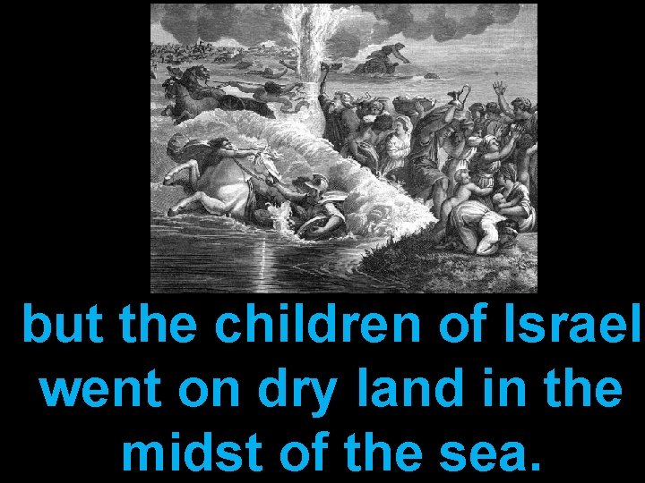 but the children of Israel went on dry land in the midst of the