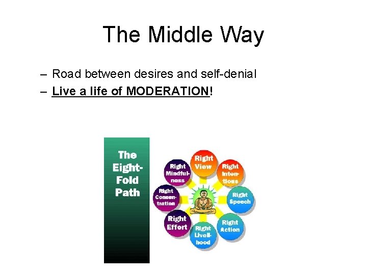 The Middle Way – Road between desires and self-denial – Live a life of