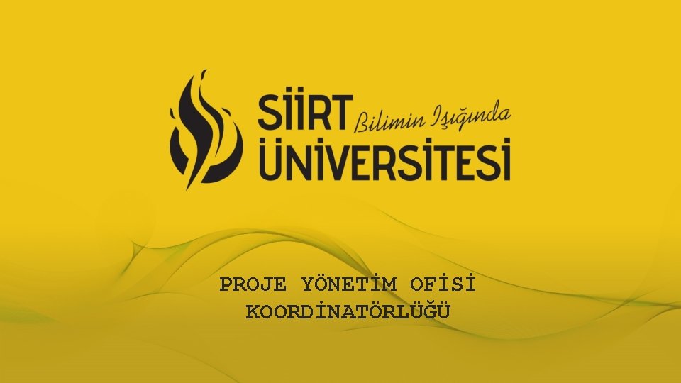 PROJE YÖNETİM OFİSİ KOORDİNATÖRLÜĞÜ 