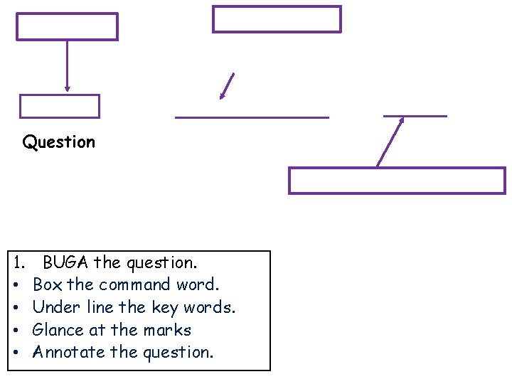 Question 1. • • BUGA the question. Box the command word. Under line the
