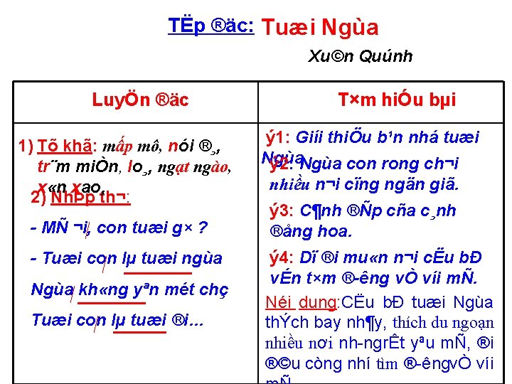 TËp ®äc: Tuæi Ngùa Xu©n Quúnh LuyÖn ®äc 1) Tõ khã: mấp mô, nói