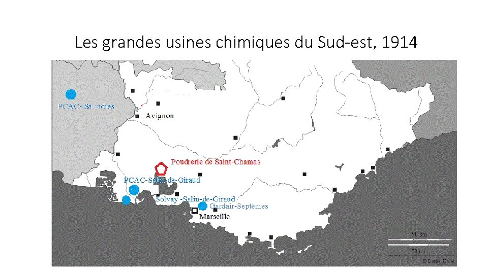 Les grandes usines chimiques du Sud-est, 1914 