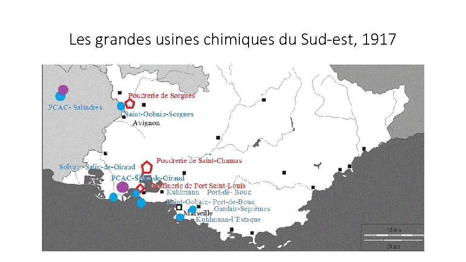 Les grandes usines chimiques du Sud-est, 1917 