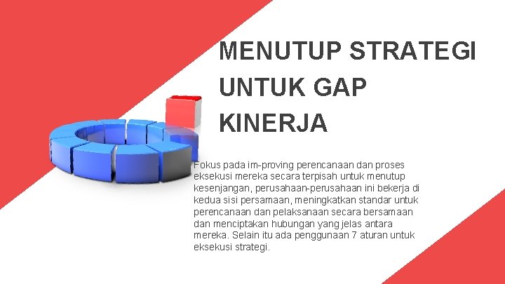 MENUTUP STRATEGI UNTUK GAP KINERJA Fokus pada im-proving perencanaan dan proses eksekusi mereka secara