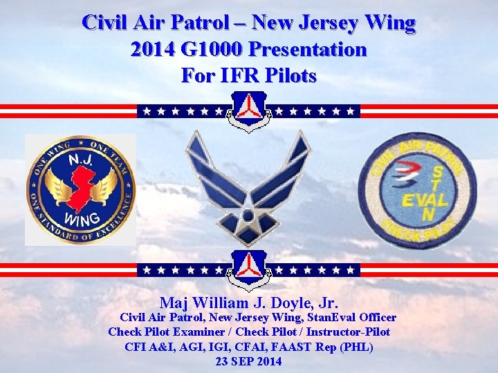 Civil Air Patrol – New Jersey Wing 2014 G 1000 Presentation For IFR Pilots