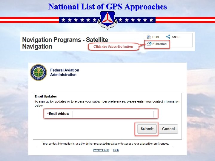 National List of GPS Approaches 
