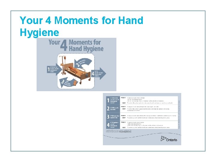 Your 4 Moments for Hand Hygiene 