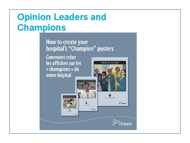Opinion Leaders and Champions 