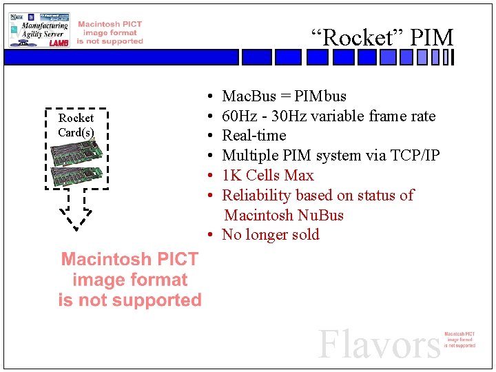 “Rocket” PIM Rocket Card(s) • • • Mac. Bus = PIMbus 60 Hz -
