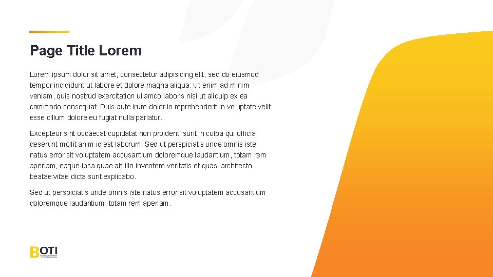 Page Title Lorem ipsum dolor sit amet, consectetur adipisicing elit, sed do eiusmod tempor