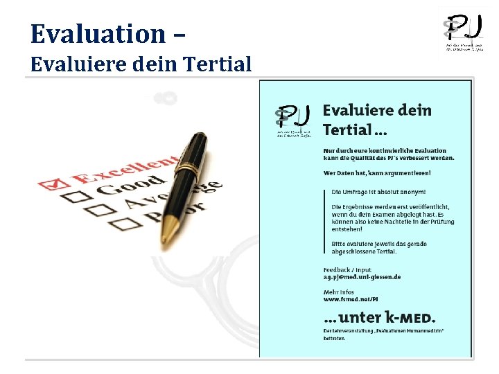 Evaluation – Evaluiere dein Tertial 