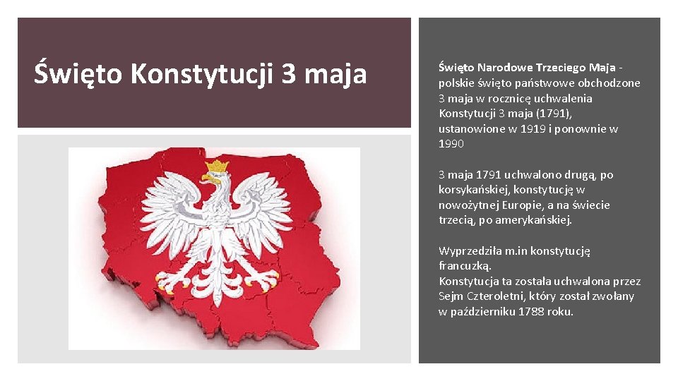 Święto Konstytucji 3 maja Święto Narodowe Trzeciego Maja polskie święto państwowe obchodzone 3 maja